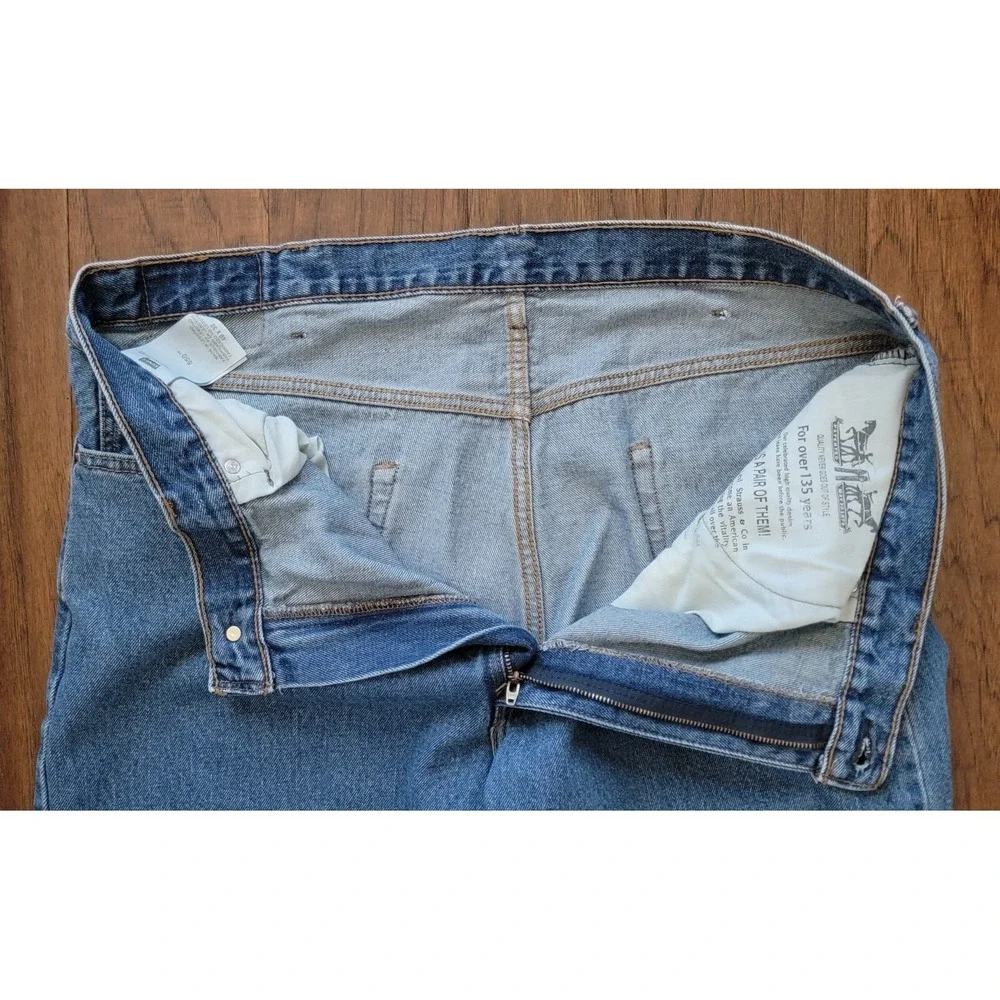 Levi's 550 Mens Relaxed Fit 100% Cotton Blue Jeans‎ Size 40x32